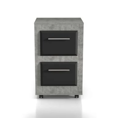 DH BASIC Urban Two-Drawer Mobile File Cabinet With Iron Bar Pulls By Denhour - Light Walnut 11 DH BASIC Urban Two-Drawer Mobile File Cabinet With Iron Bar Pulls By Denhour - Light Walnut - Image 11
