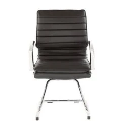 Guest Professional Faux Leather Chair With Chrome Sled Base And Removable Sleeves - Red -Felloweis Store 5a6b4c50 fb17 45a8 8408 516f6b6ddd7a