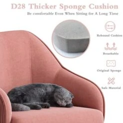 Corvus Braff Velvet Upholstered Adjustable Ergonomic Office Chair - Cherry -Felloweis Store 5aa664d0 b466 41f0 92a1 5bf9aa988b99