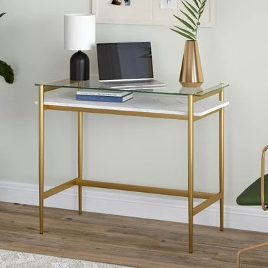 Eaton Desk - Brass 46" 8 Eaton Desk - Brass 46" - Image 8