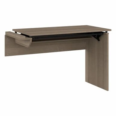 Cabot 3 Position Sit To Stand Desk Return By Bush Furniture - Heather Gray 17 Cabot 3 Position Sit To Stand Desk Return By Bush Furniture - Heather Gray - Image 17