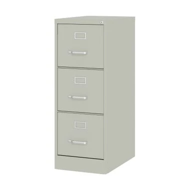 Hirsh 22-in Deep 3 Drawer, Letter Width, Vertical File Cabinet - Grey 7 Hirsh 22-in Deep 3 Drawer, Letter Width, Vertical File Cabinet - Grey - Image 7
