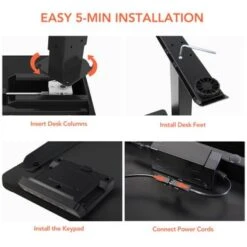 FLEXISPOT 48"x24" 5-Min Install Home Office Height Adjustable Standing Desk Memory Controller Sit Stand Desk Computer Desk - Black 26 FLEXISPOT 48"x24" 5-Min Install Home Office Height Adjustable Standing Desk Memory Controller Sit Stand Desk Computer Desk - Black -Felloweis Store 5bcf24ac 9b58 4ce9 b3ef 388502909213