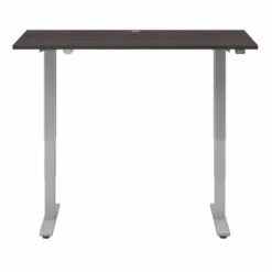 Somerset 60W Electric Height Adjustable Desk By Bush Furniture - Mocha Cherry/Cool Gray Metallic -Felloweis Store 5cbe7782 0d2c 490d aa87 370898c1de01
