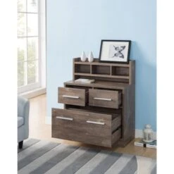 Greene Transitional 3-Drawer Wood File Cabinet Work Station By Porch & Den - Cappuccino -Felloweis Store 5d70b7a4 26e5 4cb9 9cf9 8905f2348ea8