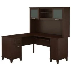 Somerset 60W L Shaped Desk With Hutch - Ash Gray 22 Somerset 60W L Shaped Desk With Hutch - Ash Gray -Felloweis Store 6080e048 8355 48cc b48c 4c4fe9a34d80