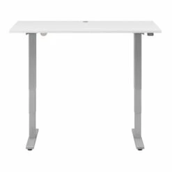 Somerset 60W Electric Height Adjustable Desk By Bush Furniture - Mocha Cherry/Cool Gray Metallic -Felloweis Store 617e5304 790f 45cd 9a23 9d5674a03b28