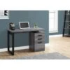 Computer Desk/ Home Office/ Laptop/ Left/ Right Set-up/ Storage Drawers/ 48"L/ Work/ Laminate/ Grey/ Black/ Contemporary/ Modern
