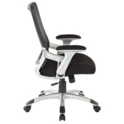Black Mesh Back Manager's Office Chair With Silver Frame - Black Faux Leather 29 Black Mesh Back Manager's Office Chair With Silver Frame - Black Faux Leather -Felloweis Store 62e57d32 28a6 4106 85d6 d2afc9cd0752
