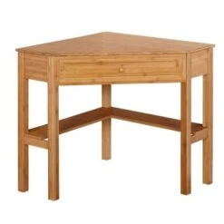 Simple Living Bamboo Corner Desk - Natural Bamboo -Felloweis Store 63456dc7 7f9d 4d14 ab20 a3e79467e63d