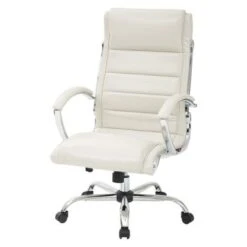Executive Office Chair With Padded Arms In Faux Leather - White 34 Executive Office Chair With Padded Arms In Faux Leather - White -Felloweis Store 66663818 4320 4eb2 81ca 519a8f17dfed