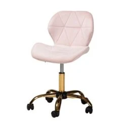 Baxton Studio Savara Contemporary Glam And Luxe Velvet Fabric And Gold Metal Swivel Office Chair - Grey, Gold -Felloweis Store 66b65636 66b3 4f01 b1b3 d79a6f00983f