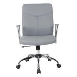Faux Leather Office Chair With Chrome Base And Built-In Lumbar Support - White 39 Faux Leather Office Chair With Chrome Base And Built-In Lumbar Support - White -Felloweis Store 66cad6aa 524d 4544 94c3 82e8f6418685