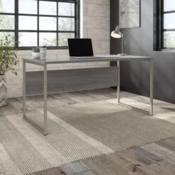 Hybrid 60W X 30D Computer Table Desk By Bush Business Furniture - Platinum Gray