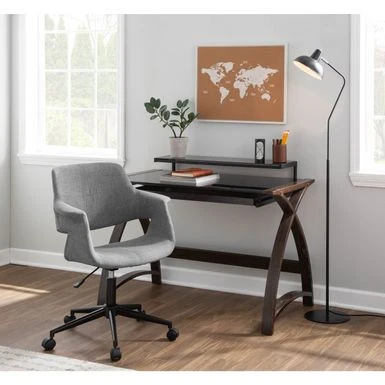 Carson Carrington Bentley Office Desk - Natural Wood & White Frosted Glass 15 Carson Carrington Bentley Office Desk - Natural Wood & White Frosted Glass - Image 15