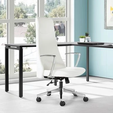 High Back Office Chair With Antimicrobial Fabric - Black 2 High Back Office Chair With Antimicrobial Fabric - Black - Image 2