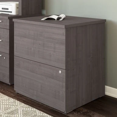 Logan 28W 2 Drawer Lateral File Cabinet By Bestar - Medium Gray Maple 19 Logan 28W 2 Drawer Lateral File Cabinet By Bestar - Medium Gray Maple - Image 19