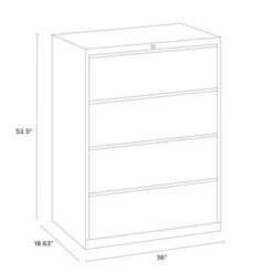 8000 Series 36" Wide 4-Drawer Lateral File Cabinet, Charcoal - Locking - Grey - Metal/Steel 5 8000 Series 36" Wide 4-Drawer Lateral File Cabinet, Charcoal - Locking - Grey - Metal/Steel -Felloweis Store 6dd3febc e1aa 40e7 8722 7a2342d217f7