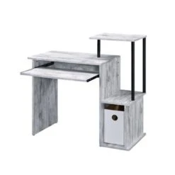 Wooden Computer Desk With Keyboard Tray - Weathered Oak And Black 29 Wooden Computer Desk With Keyboard Tray - Weathered Oak And Black -Felloweis Store 6f8a0558 60d9 4063 a5f5 b40510fa0801