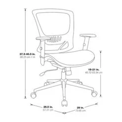 Managers Chair With Mesh Screen Seat And Back And Nylon Base - Chrome Base -Felloweis Store 6fd1fb5b 463d 4117 9924 d448e98747b8