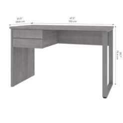 Bestar Solay 48W Small Table Desk With U-Shaped Metal Leg - Platinum Gray -Felloweis Store 71380814 d7cb 49f6 b747 62804b93d0c5