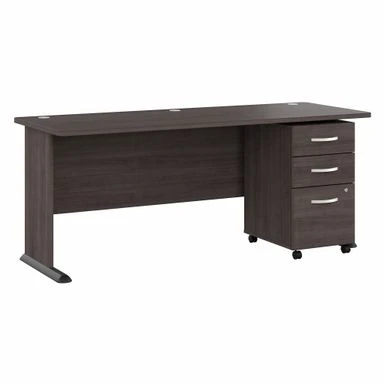 Studio A 72W Computer Desk With Drawers By Bush Business Furniture - Storm Gray 11 Studio A 72W Computer Desk With Drawers By Bush Business Furniture - Storm Gray - Image 11