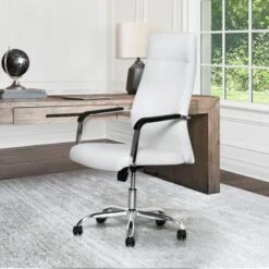 Abbyson Pella Adjustable Office Chair - White 11 Abbyson Pella Adjustable Office Chair - White -Felloweis Store 732ec4fe dd83 4a66 bea7 8cba595b6f09