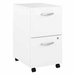 Hybrid 2 Drawer Mobile File Cabinet By Bush Business Furniture - White -Felloweis Store 735d0910 e4a8 4a94 b430 e10fac2ee228