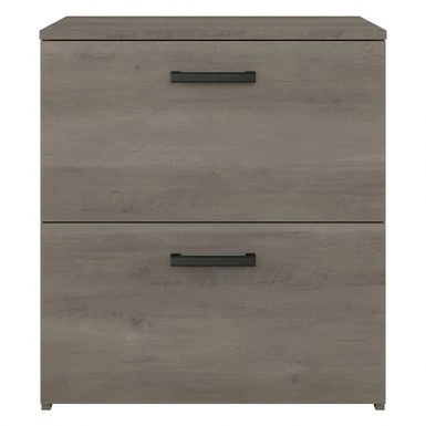 City Park 2 Drawer Lateral File Cabinet By Kathy Ireland Home - Dark Gray Hickory 5 City Park 2 Drawer Lateral File Cabinet By Kathy Ireland Home - Dark Gray Hickory - Image 5