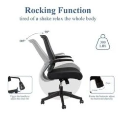 Mid-mesh Task Chair With Flip Up Arms And Tilt Function MAX 105 - Grey 26 Mid-mesh Task Chair With Flip Up Arms And Tilt Function MAX 105 - Grey -Felloweis Store 73968357 73d4 47bc 9877 886812dfb832