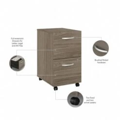 Hybrid 2 Drawer Mobile File Cabinet By Bush Business Furniture - White -Felloweis Store 73fdfdff d9e8 4b4a 9bec 4af4a277ee46