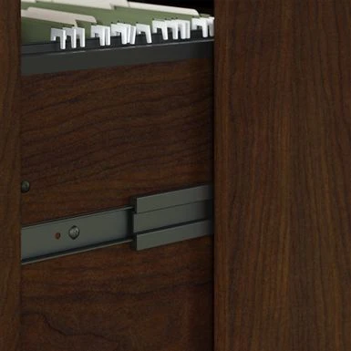 Key West 2 Drawer Lateral File Cabinet By Bush Furniture - Dark Gray Hickory 9 Key West 2 Drawer Lateral File Cabinet By Bush Furniture - Dark Gray Hickory - Image 9