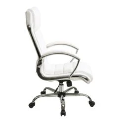Executive Office Chair With Padded Arms In Faux Leather - Black -Felloweis Store 74b2d5b6 e30d 4d0f b1ab fb137bfadcdc