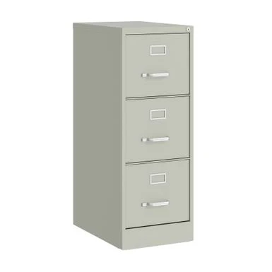 Hirsh 22-in Deep 3 Drawer, Letter Width, Vertical File Cabinet - Grey 1 Hirsh 22-in Deep 3 Drawer, Letter Width, Vertical File Cabinet - Grey
