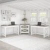 Key West 2 Person Desk Set With Lateral File Cabinet By Bush Furniture - Shiplap Gray