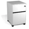 Rye Studio Luna Modern Mobile Executive File Cabinet - Brown