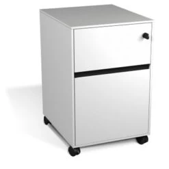 Rye Studio Luna Modern Mobile Executive File Cabinet - Brown