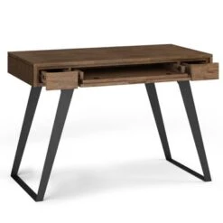 WYNDENHALL Mitchell SOLID ACACIA WOOD Modern Industrial 44 Inch Wide Small Desk - Rustic Natural -Felloweis Store 78bd7c68 b4f2 461b 942f 65ed6b2f4be6