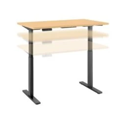 Move 60 Series Adjustable Height Standing Desk - Mocha Cherry/Black Powder Coat -Felloweis Store 799167c1 e463 4cff 9474 cf9ed07e2b6a