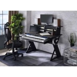 Acme Rectangular Music Desk Table With Earphone Rack - Natural And Black 12 Acme Rectangular Music Desk Table With Earphone Rack - Natural And Black -Felloweis Store 7aa854ec 4ebd 4173 81c2 169fb1676499
