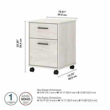 Key West 2 Drawer Mobile File Cabinet By Bush Furniture - Bing Cherry 20 Key West 2 Drawer Mobile File Cabinet By Bush Furniture - Bing Cherry - Image 20