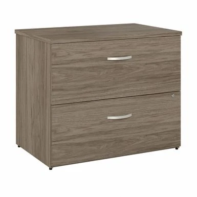 Hybrid 2 Drawer Lateral File Cabinet By Bush Business Furniture - Modern Hickory 2 Hybrid 2 Drawer Lateral File Cabinet By Bush Business Furniture - Modern Hickory - Image 2