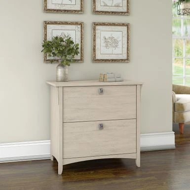 Bush Furniture Salinas Lateral File Cabinet In Antique White - White 1 Bush Furniture Salinas Lateral File Cabinet In Antique White - White