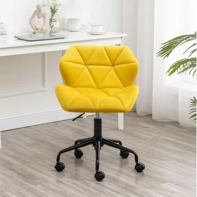 Roundhill Furniture Eldon Diamond Tufted Adjustable Swivel Office Chair - Grey 11 Roundhill Furniture Eldon Diamond Tufted Adjustable Swivel Office Chair - Grey - Image 11