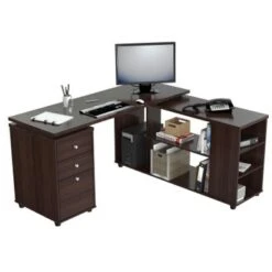 Inval L-shaped Computer Workstation Desk - Espresso 14 Inval L-shaped Computer Workstation Desk - Espresso -Felloweis Store 7f29ecbd 32d6 405f a57b 20b766f601f1
