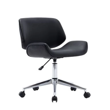 Porthos Home Orli Office Chair, PU Or Fabric Upholstery, Contoured Back/Seat - Black - PU 1 Porthos Home Orli Office Chair, PU Or Fabric Upholstery, Contoured Back/Seat - Black - PU