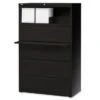 Lorell Black 5-drawer 36-inch Wide Telescoping Suspension Lateral Files - Black - Letter