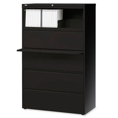 Lorell Black 5-drawer 36-inch Wide Telescoping Suspension Lateral Files - Black - Letter 1 Lorell Black 5-drawer 36-inch Wide Telescoping Suspension Lateral Files - Black - Letter