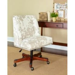 Delafield Office Chair Light Cow Print -Felloweis Store 7fcf0e09 c5bd 4be5 960b 35f667c9e732