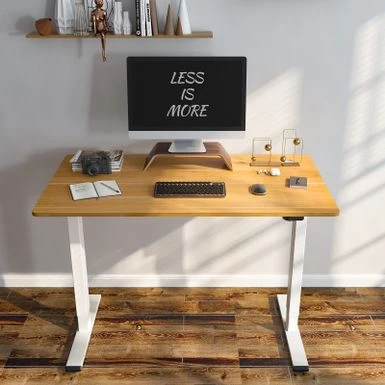 FlexiSpot 48"x24" Whole Piece Desktop Home Office Standing Desk Height Adjustabel Desk Computer Desk - Maple 5 FlexiSpot 48"x24" Whole Piece Desktop Home Office Standing Desk Height Adjustabel Desk Computer Desk - Maple - Image 5